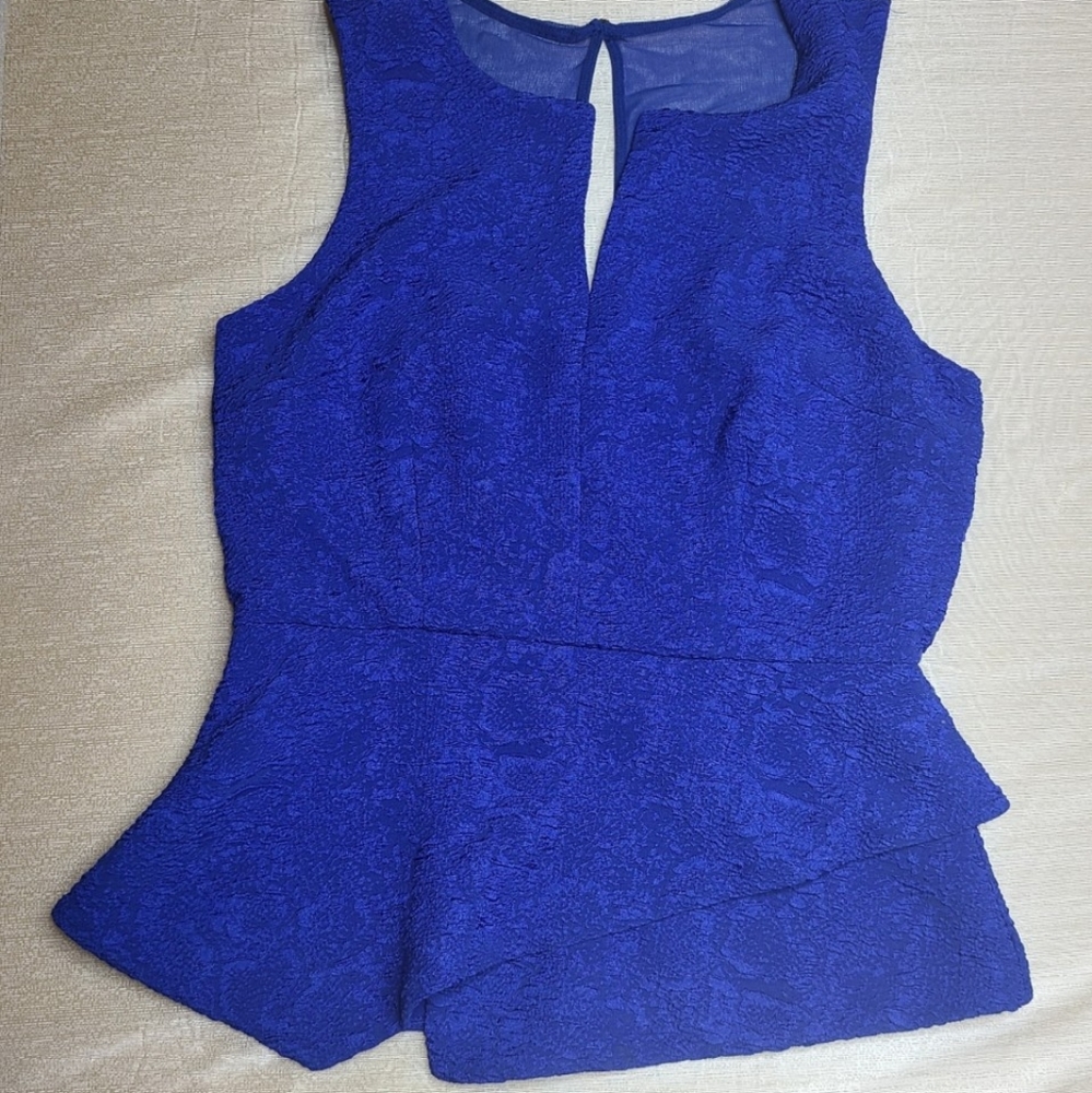 Blue blouse sleeveless